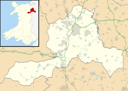 Wrexham shown within Wales