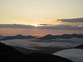 北海道で見られる雲海(星野リゾートホテルトマムから)