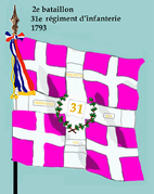 Drapeau du 2e bataillon de 1793 à 1795