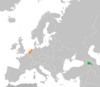 Location map for Armenia and the Netherlands.