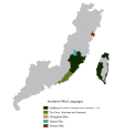 Sanxiang of Zhongshan Min can be seen in the west coast of the Pearl River Delta, far from the rest of Southern Min