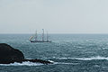 Le Belem durant une tempete au large de Belle-Ile