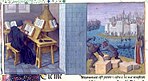 Tite-Live écrivant et construction de Rome, fol 7