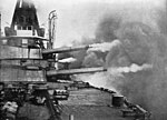 The gun trials of the Brazilian dreadnought Minas Geraes
