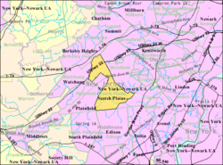 Census Bureau map of Scotch Plains, New Jersey