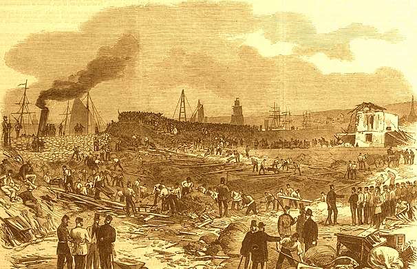 1. Racing against the tide (Illustrated London News, 8 October 1864)
