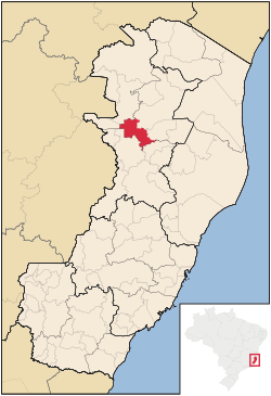 Location in Espírito Santo state