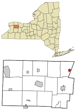 Location in Genesee County and the state of New York.