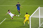 Germany's Mario Götze scoring the winning goal