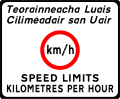 F 400 Metric Speed Limit Information