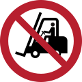 P006 – No access for forklift trucks and industrial vehicles