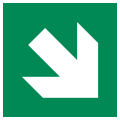 E006 – Direction arrow (45° angle)