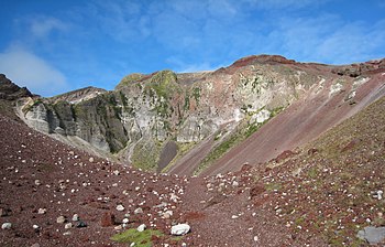 Mount Tarawera rift crater