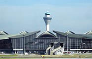 Kuala Lumpur International Airport at the south border