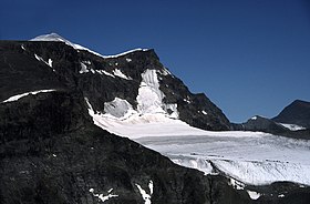 Vue du Kebnekaise depuis le Tuolpagorni.