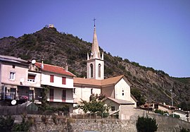 The church and surrounding buildings in La Saulce