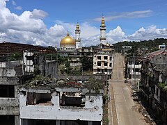 Marawi City proper, Menor Street ground zero top view