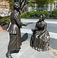 Sculptures of Clementina Rind and Martha Washington at the Virginia Women's Monument