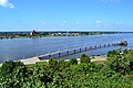 The pier in Płock, Poland. The view from the Tumskie Hill.