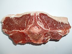 Côtelette de viande (en) d'agneau.