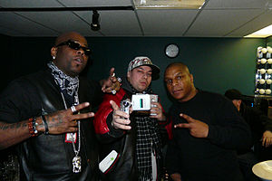 Naughty by Nature members Treach (left) and Vin Rock (right) in 2009