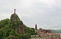 Le site du Rocher Corneille et la statue de la Vierge.