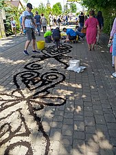 Patterns used to arrange flower carpets, June 2021