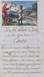 Le Maître chat ou le Chat botté Première version manuscrite et illustrée, 1695.