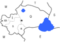 Qom province admin map