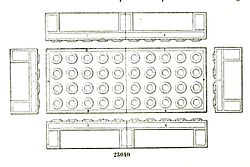 Drawing of the offering table CG 23040, bearing Amenemhat VI's cartouches[1]