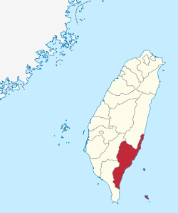 Contea di Taitung – Localizzazione