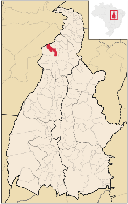 Localização de Muricilândia no Tocantins