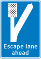 Escape lane ahead