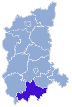Localização do Condado de Żagań na Lubúsquia.