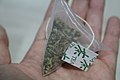A tea bag of lotus leaf tea