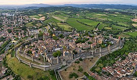 Aerial photograph of the Cité de Carcassonne