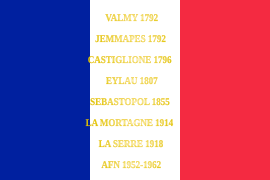 Regimental Colors of the 1st Parachute Hussars Regiment with battle respective honours