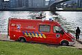 Camion de la brigade subaquatique des pompiers de Liège.