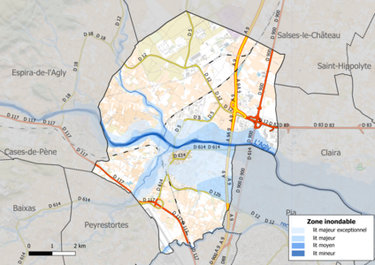 Carte des zones inondables.