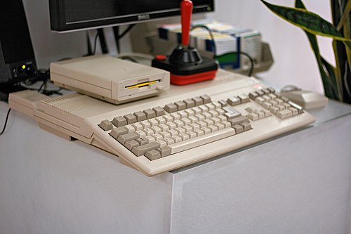 Amiga 500, angled, Google NY office computer museum