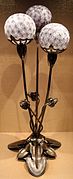 Three-armed dandelion lamp, Antonin Daum and Louis Majorelle, 1902