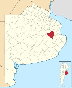 location of Pila Partido in Buenos Aires Province