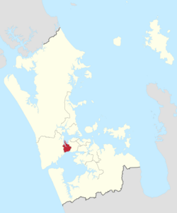 Location of Whau Ward