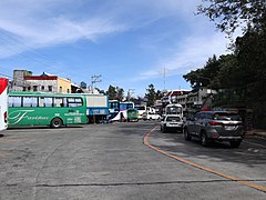 Baguio buses along Gov. Pack Road