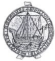 Longship city seal of Bergen, c. 1293.