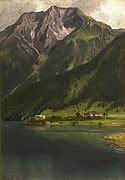 Achensee vu depuis Pertisau. Tableau de Christian Mali.