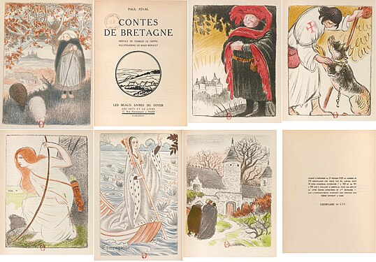 Contes de Bretagne (1928), Lithographies couleur