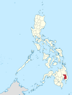 Map of Davao Region with Davao de Oro highlighted