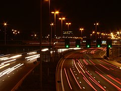 Route européenne 17 de nuit à Anvers