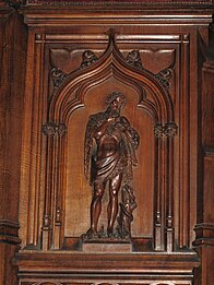 Carving of Saint John the Baptist on the pulpit (1872)